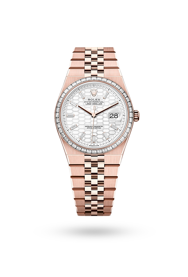 Rolex Land-Dweller 36 - Oyster, 36 mm, Everose gold and diamonds