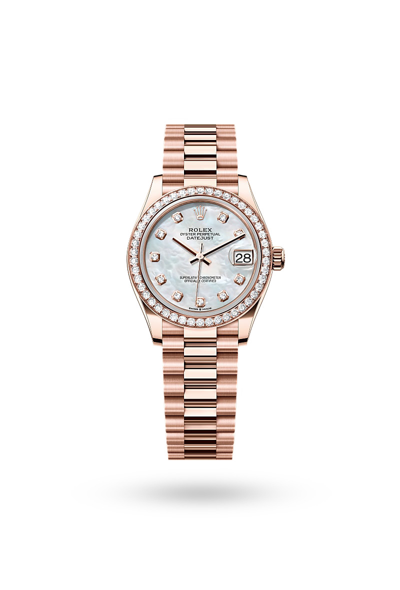 Rolex Datejust 31 - Oyster, 31 mm, Everose gold and diamonds