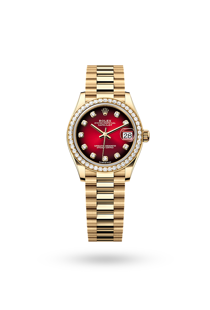 Rolex Datejust 31 - Oyster, 31 mm, yellow gold and diamonds