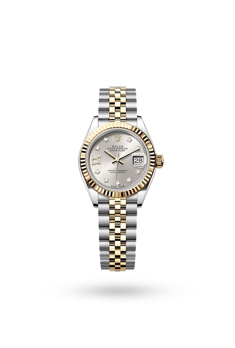 Rolex Lady-Datejust - Oyster, 28 mm, Oystersteel and yellow gold
