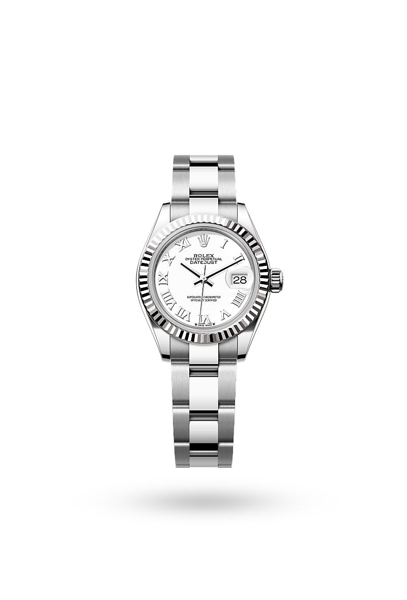 Rolex Lady-Datejust - Oyster, 28 mm, Oystersteel and white gold