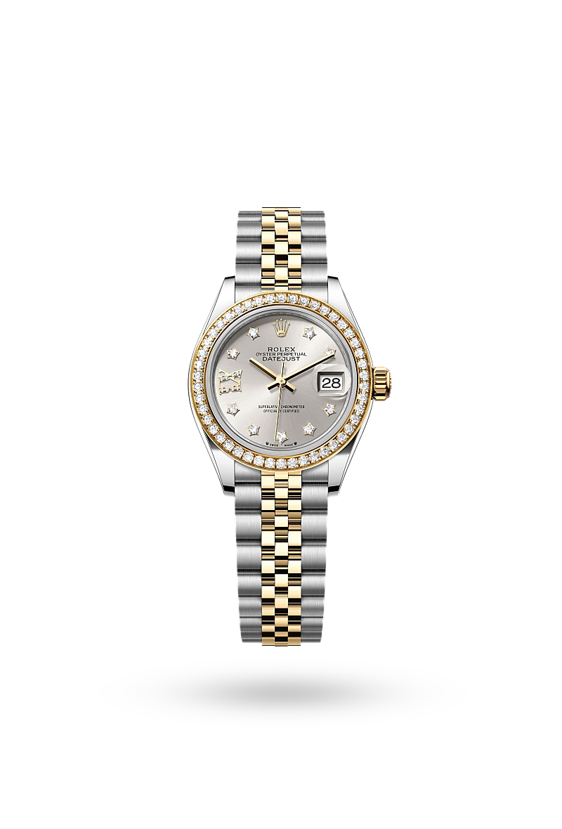 Rolex Lady-Datejust - Oyster, 28 mm, Oystersteel, yellow gold and diamonds