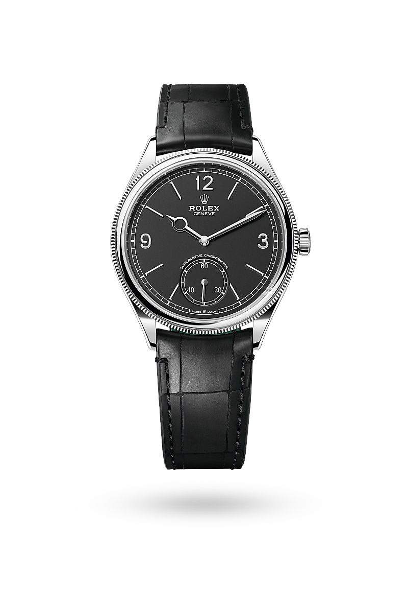 Rolex 1908 - 39 mm, 18 ct white gold, polished finish