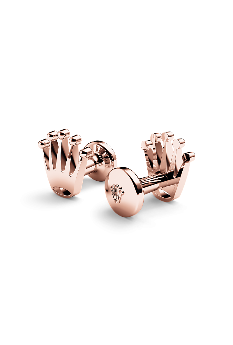 Rolex Crown cufflinks Everose gold