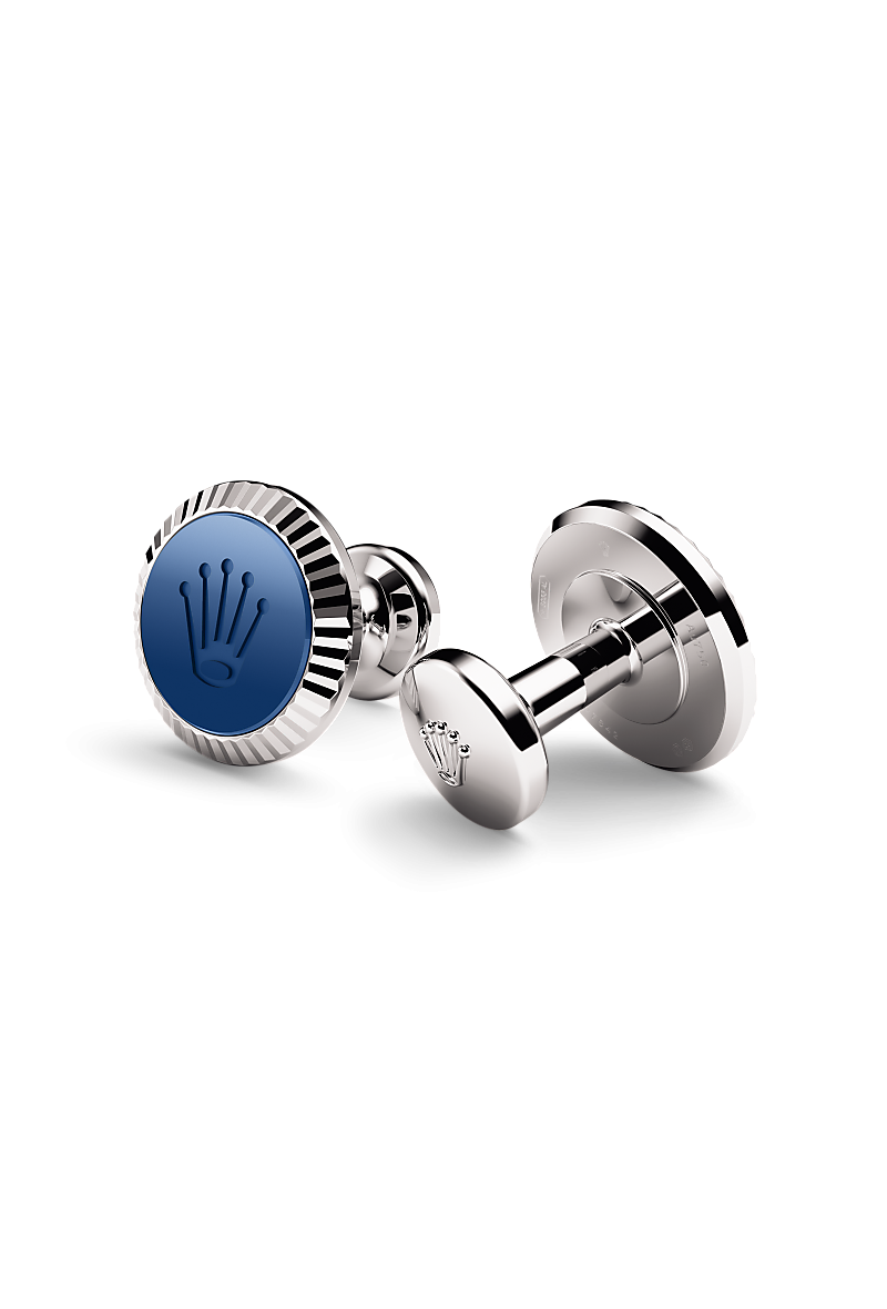 Rolex Crown cufflinks White gold and ceramic